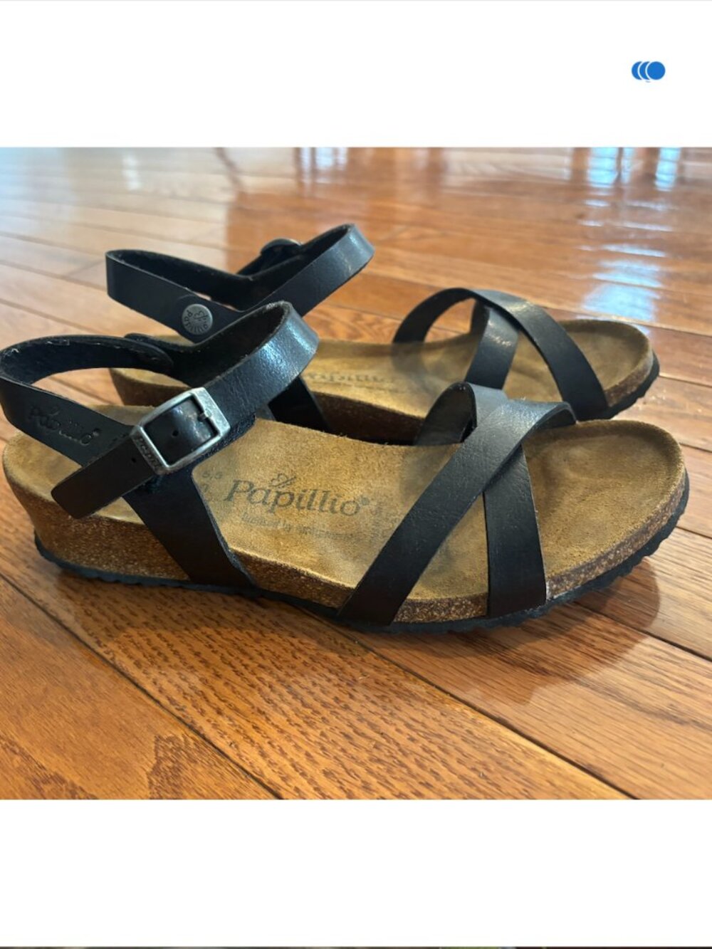 Birkenstock Black Leather Strappy Sandals